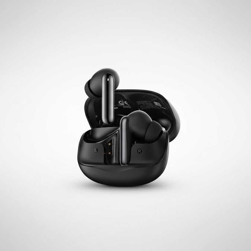 Fone de Ouvido QCY Melobuds N50 ANC Bluetooth 5.4 Cancelamento de Ruído Adaptativo 6 Mics Multipoint Bateria 28h Original QCY