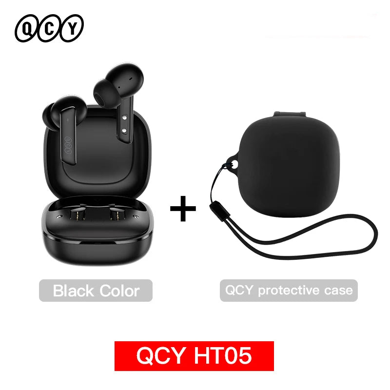 Fone Bluetooth QCY HT05 MeloBuds ANC 40dB Pro À Prova D'água 6 Mics Gamer Latência Baixa