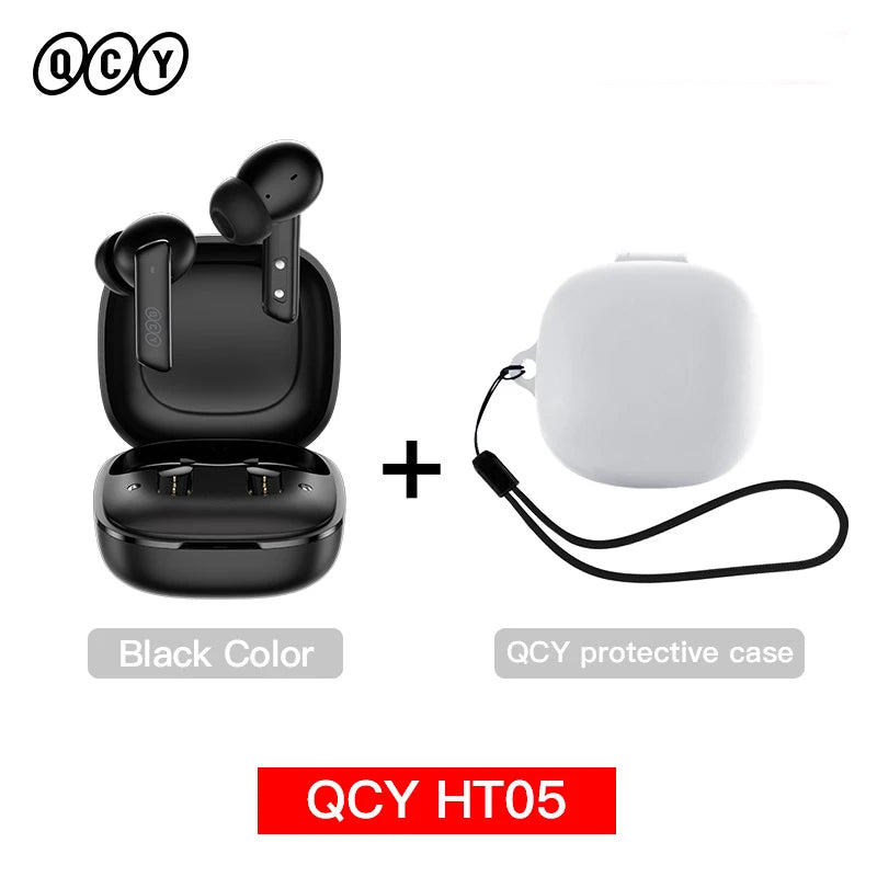 Fone Bluetooth QCY HT05 MeloBuds ANC 40dB Pro À Prova D'água 6 Mics Gamer Latência Baixa