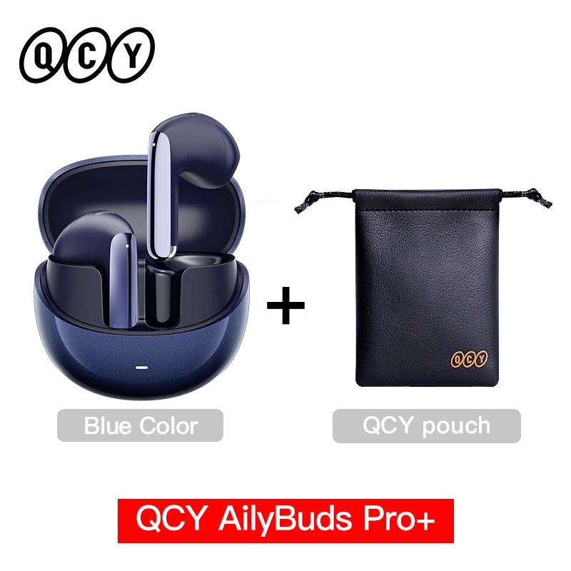 Fone de Ouvido QCY HT10 AilyBuds Pro+ ANC Cancelamento de Ruído Adaptativo Bluetooth 5.3 Hi-Res Áudio LDAC 6 Microfones Chamadas HD Conexão Multiponto Gamer 80ms IPX5