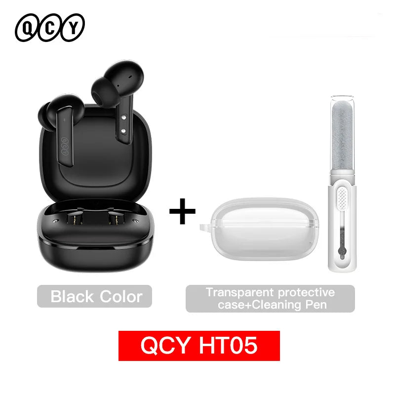 Fone Bluetooth QCY HT05 MeloBuds ANC 40dB Pro À Prova D'água 6 Mics Gamer Latência Baixa