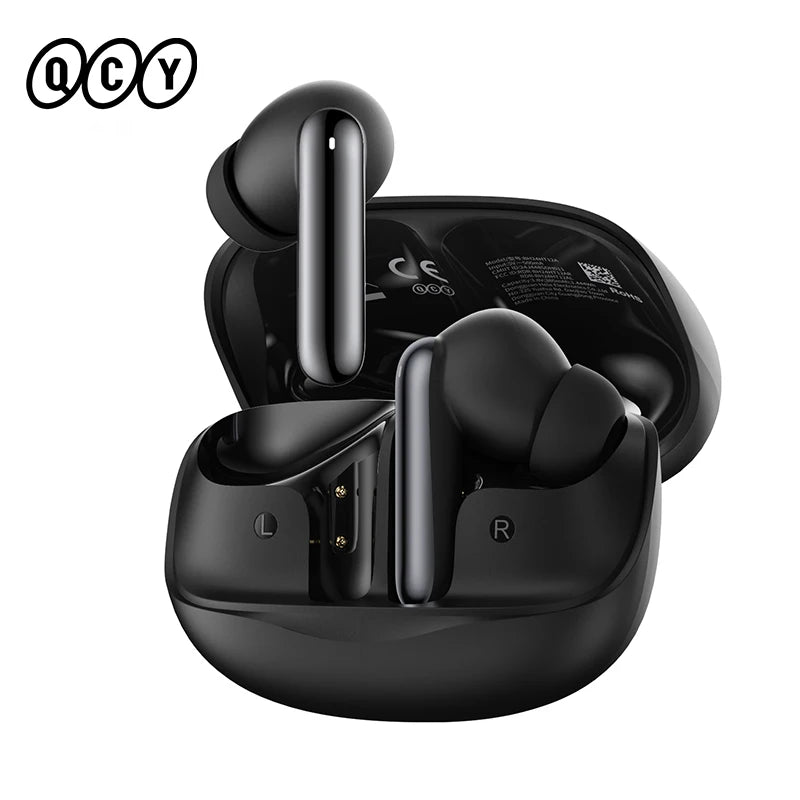 Fone de Ouvido QCY Melobuds N50 ANC Bluetooth 5.4 Cancelamento de Ruído Adaptativo 6 Mics Multipoint Bateria 28h Original QCY