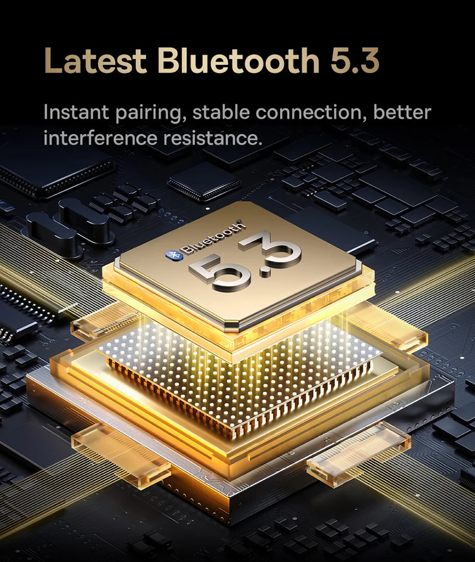 Fone de Ouvido Baseus Bowie MA10 Pro ANC -48dB Bluetooth 5.3 Áudio Espacial 3D Bateria 40h IPX6 À Prova D'água Estojo com Display Digital Original