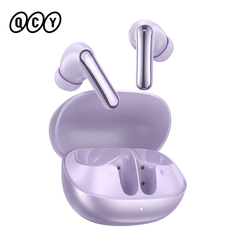 Fone de Ouvido QCY MeloBuds N20 HT20 Bluetooth 6.0 Cancelamento de Ruído Ativo ANC -50dB 6 Microfones Chamadas HD Driver 13mm Bateria 40h Gamer Baixa Latência IPX4 Original