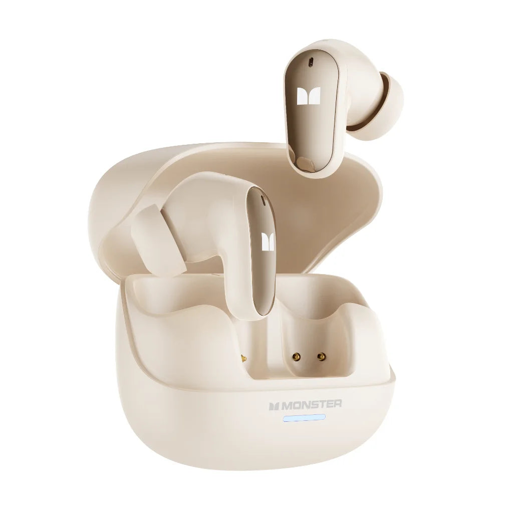 Fone de Ouvido Monster MQT52 TWS Gamer Bluetooth 5.4 Sem Fio HIFI Stereo Bass Driver 13mm Cancelamento de Ruído Chamadas HD Bateria 24h Baixa Latência Original Monster