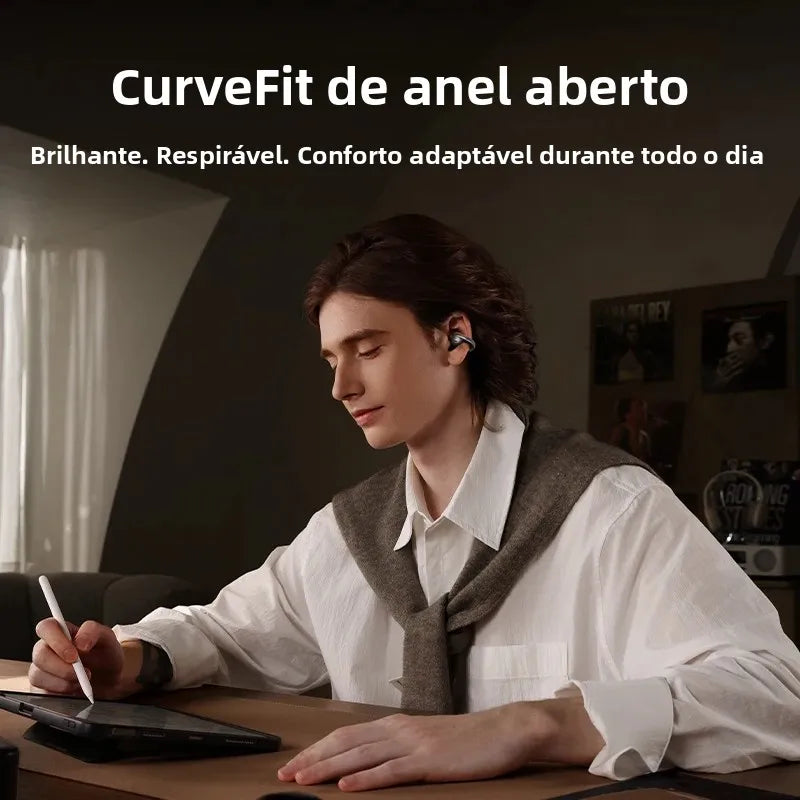 Baseus MC1 Pro Ear Clip Wireless Earphones Bluetooth 6.0 Hi-Res Ultra Open Earbuds earrings 4-Mic ENC Clip on ear buds Headphone