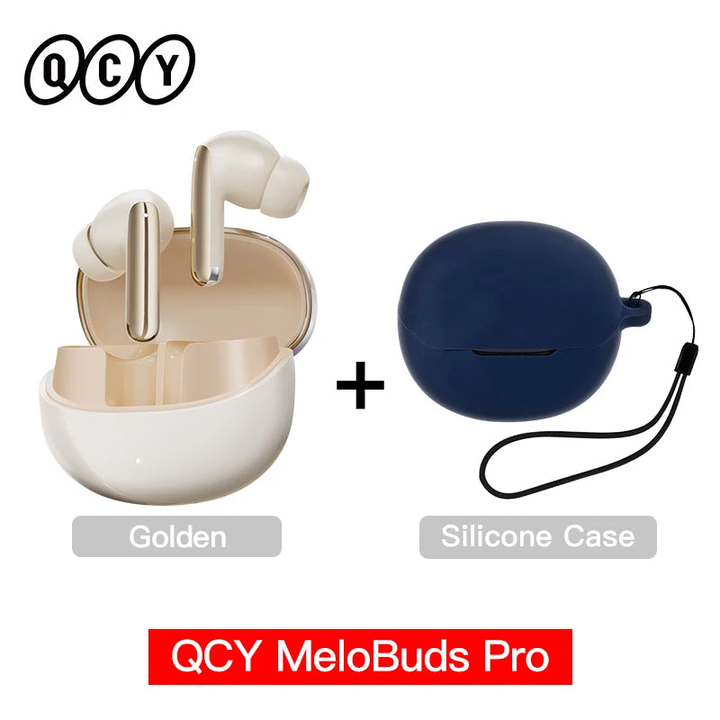 Fone de Ouvido QCY MeloBuds Pro Bluetooth 5.3 Cancelamento de Ruído ANC 46dB Hi-Res LDAC Sensor de Uso 6 Mics Chamadas HD Bateria 34h Multiponto Original