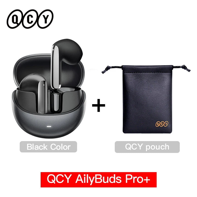 Fone de Ouvido QCY HT10 AilyBuds Pro+ ANC Cancelamento de Ruído Adaptativo Bluetooth 5.3 Hi-Res Áudio LDAC 6 Microfones Chamadas HD Conexão Multiponto Gamer 80ms IPX5