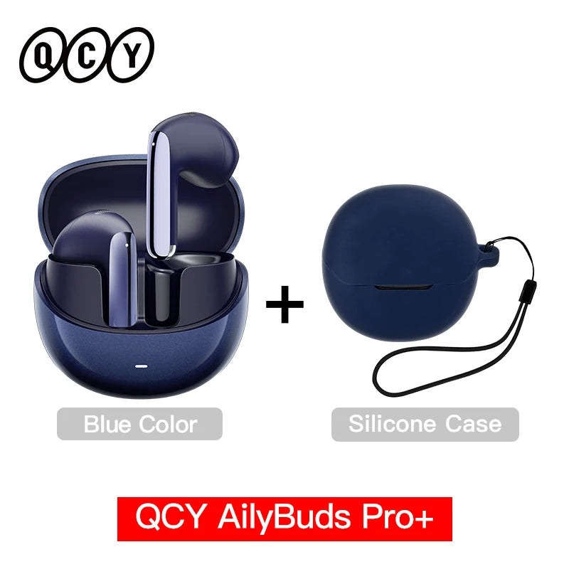 Fone de Ouvido QCY HT10 AilyBuds Pro+ ANC Cancelamento de Ruído Adaptativo Bluetooth 5.3 Hi-Res Áudio LDAC 6 Microfones Chamadas HD Conexão Multiponto Gamer 80ms IPX5