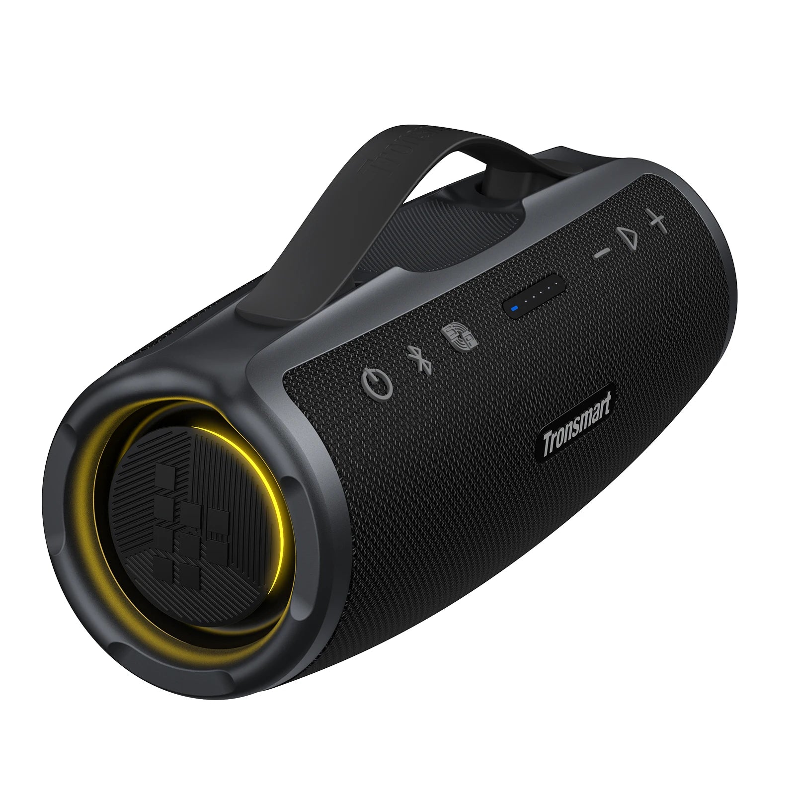 Caixa de Som Bluetooth Tronsmart Mirtune S100 50W Portátil Graves Potentes IPX7 Prova D'água Alça Retrátil Bateria 20h Powerbank Integrado App Controle LED Original