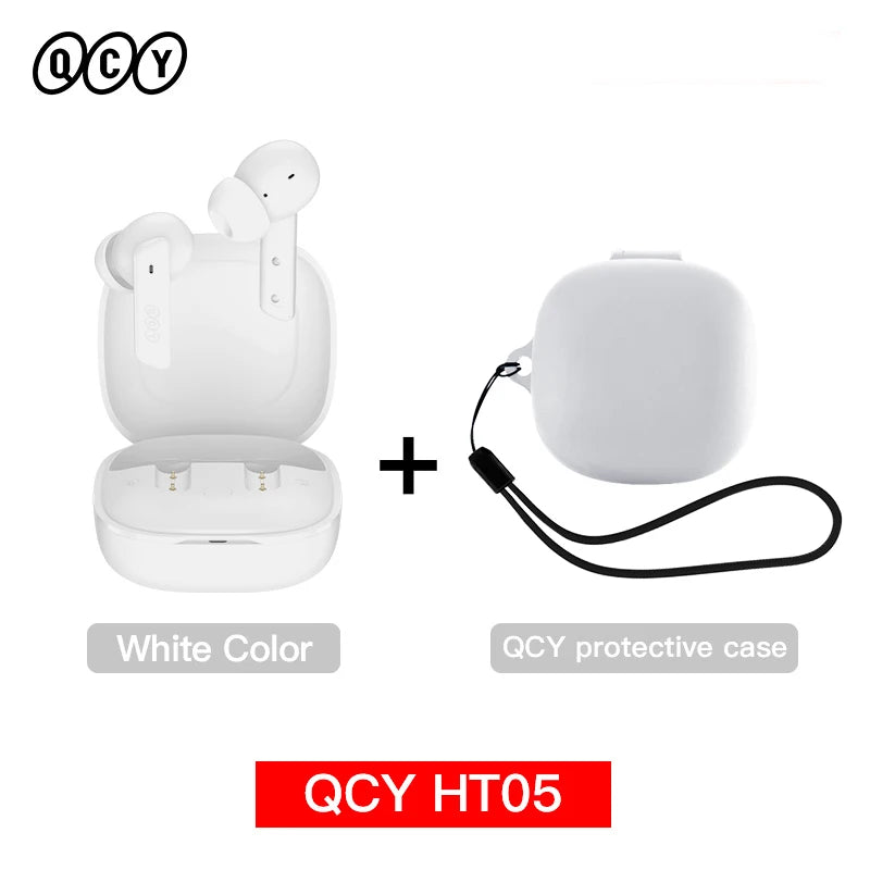 Fone Bluetooth QCY HT05 MeloBuds ANC 40dB Pro À Prova D'água 6 Mics Gamer Latência Baixa