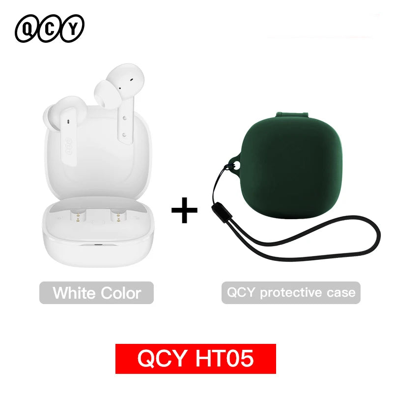 Fone Bluetooth QCY HT05 MeloBuds ANC 40dB Pro À Prova D'água 6 Mics Gamer Latência Baixa
