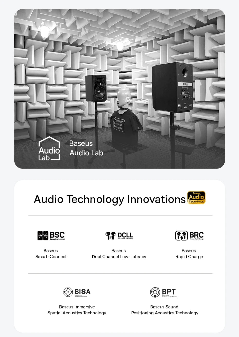 Fone de Ouvido Baseus BC1 Bluetooth 6.0 Open Ear Clipe de Orelha Esportivo Super Bass 4-Mics Chamadas IA Bateria 38h IP55 Original