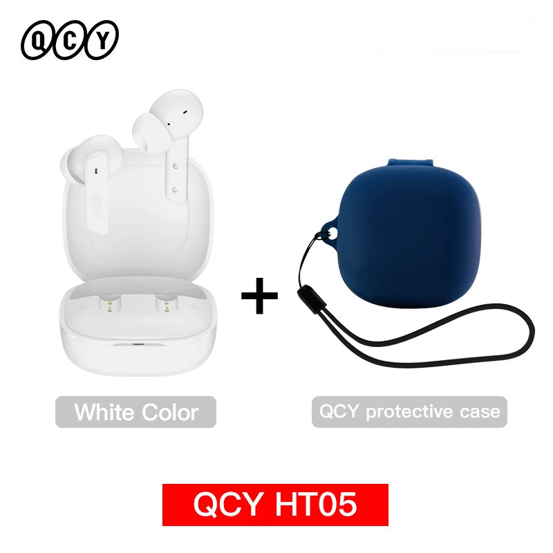 Fone Bluetooth QCY HT05 MeloBuds ANC 40dB Pro À Prova D'água 6 Mics Gamer Latência Baixa