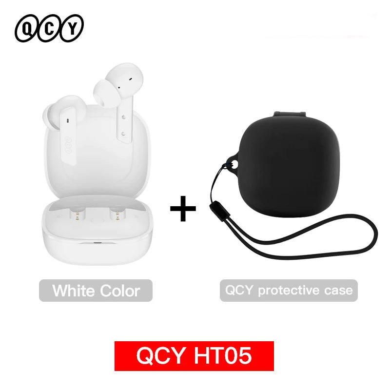 Fone Bluetooth QCY HT05 MeloBuds ANC 40dB Pro À Prova D'água 6 Mics Gamer Latência Baixa