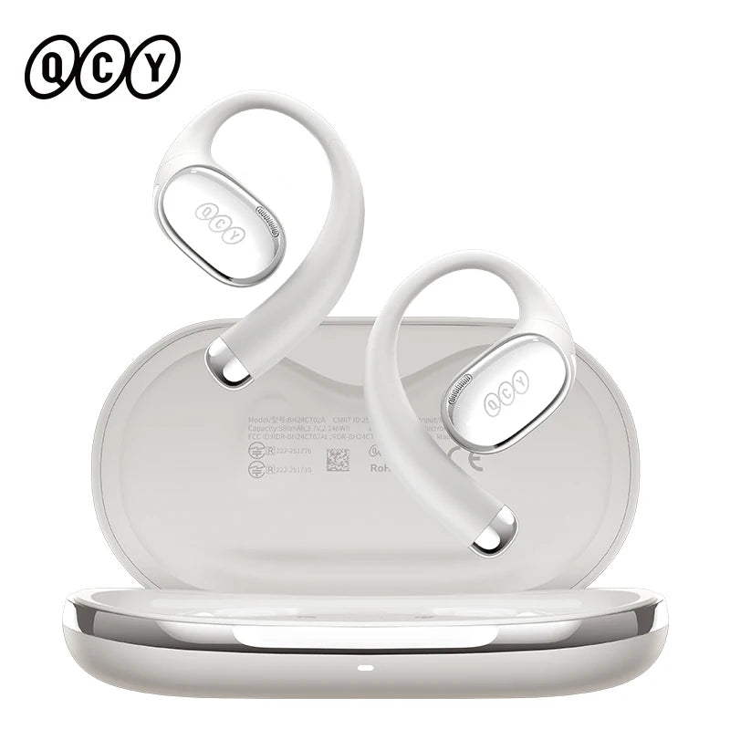 Fone de Ouvido QCY Crossky R70 OWS Bluetooth 6.0 Hi-Res LDAC Esportivo Sem Fio Earhook Bass Boost IPX5