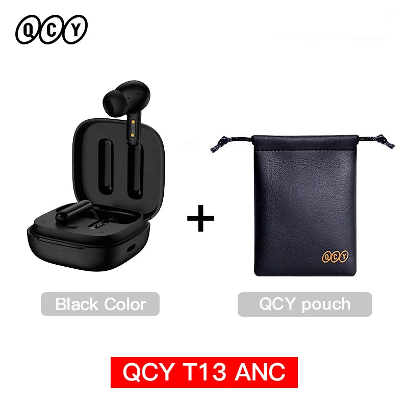 Fone de Ouvido QCY T13 ANC Bluetooth 5.3 Cancelamento de Ruído 28dB 4 Mics ENC Bateria 30h Modo Game Baixa Latência Original QCY