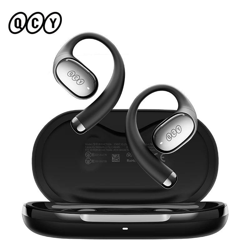 Fone de Ouvido QCY Crossky R70 OWS Bluetooth 6.0 Hi-Res LDAC Esportivo Sem Fio Earhook Bass Boost IPX5