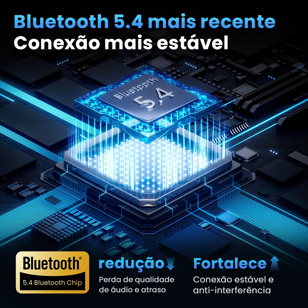 Fone de Ouvido HAYLOU Mori Pro Bluetooth 5.4 Hi-Res LDAC Cancelamento de Ruído ANC -43dB 6 Mics Bateria 28h Original