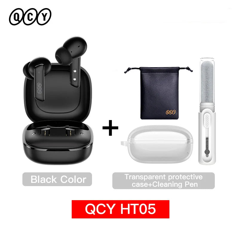 Fone Bluetooth QCY HT05 MeloBuds ANC 40dB Pro À Prova D'água 6 Mics Gamer Latência Baixa