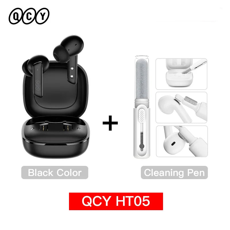 Fone Bluetooth QCY HT05 MeloBuds ANC 40dB Pro À Prova D'água 6 Mics Gamer Latência Baixa
