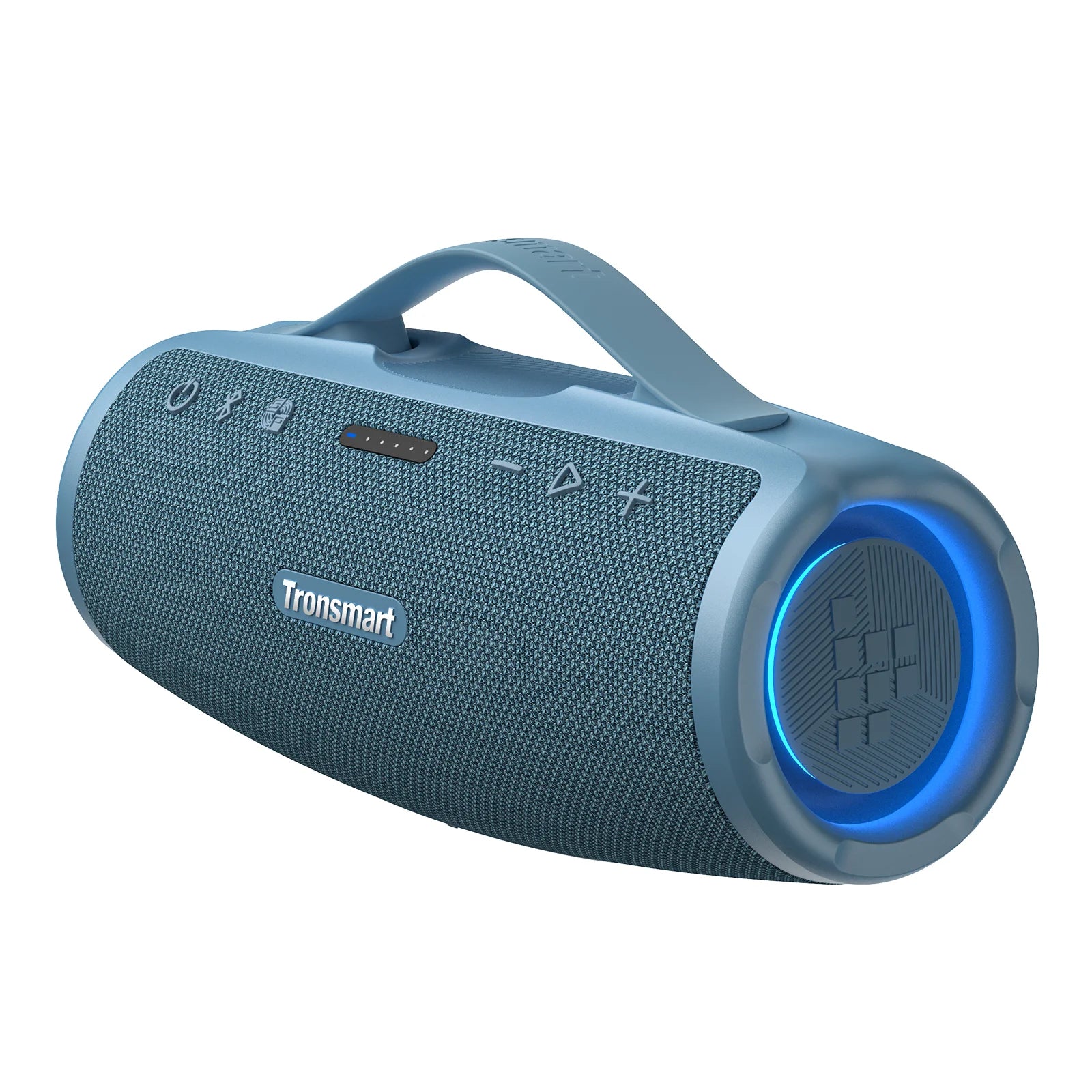 Caixa de Som Bluetooth Tronsmart Mirtune S100 50W Portátil Graves Potentes IPX7 Prova D'água Alça Retrátil Bateria 20h Powerbank Integrado App Controle LED