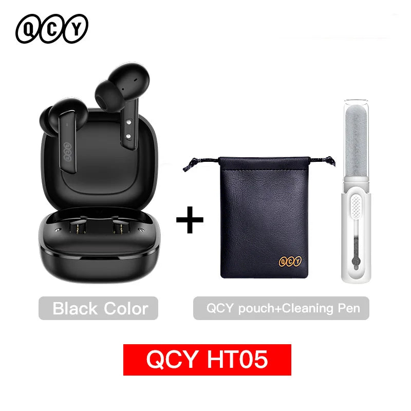 Fone Bluetooth QCY HT05 MeloBuds ANC 40dB Pro À Prova D'água 6 Mics Gamer Latência Baixa