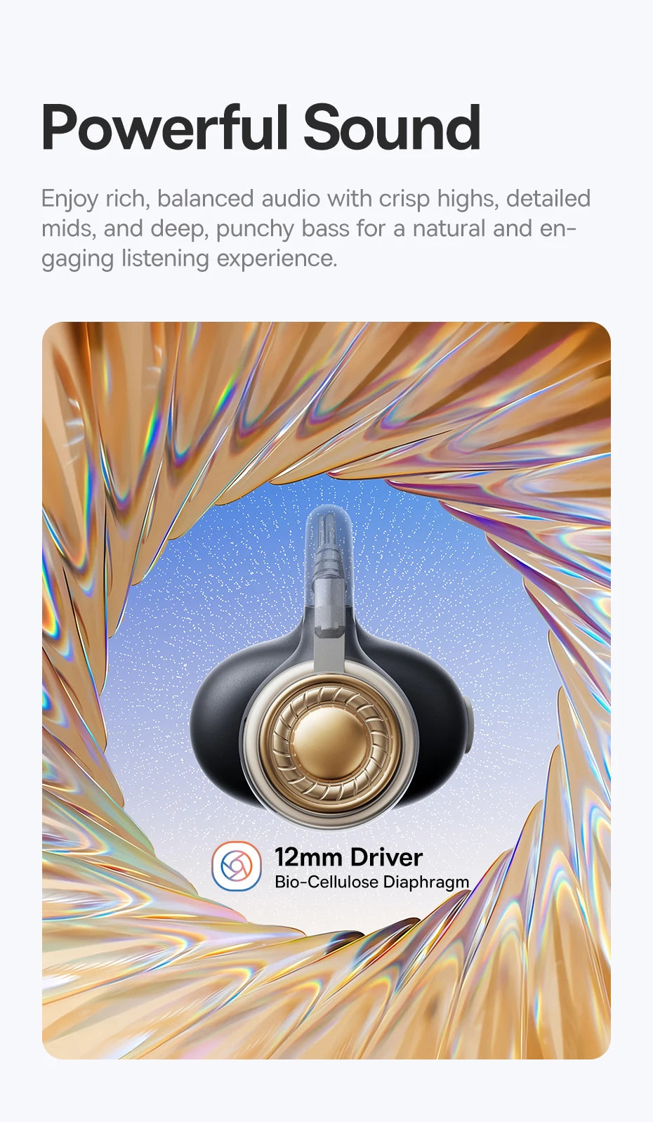 Fone de Ouvido Baseus BC1 Bluetooth 6.0 Open Ear Clipe de Orelha Esportivo Super Bass 4-Mics Chamadas IA Bateria 38h IP55 Original