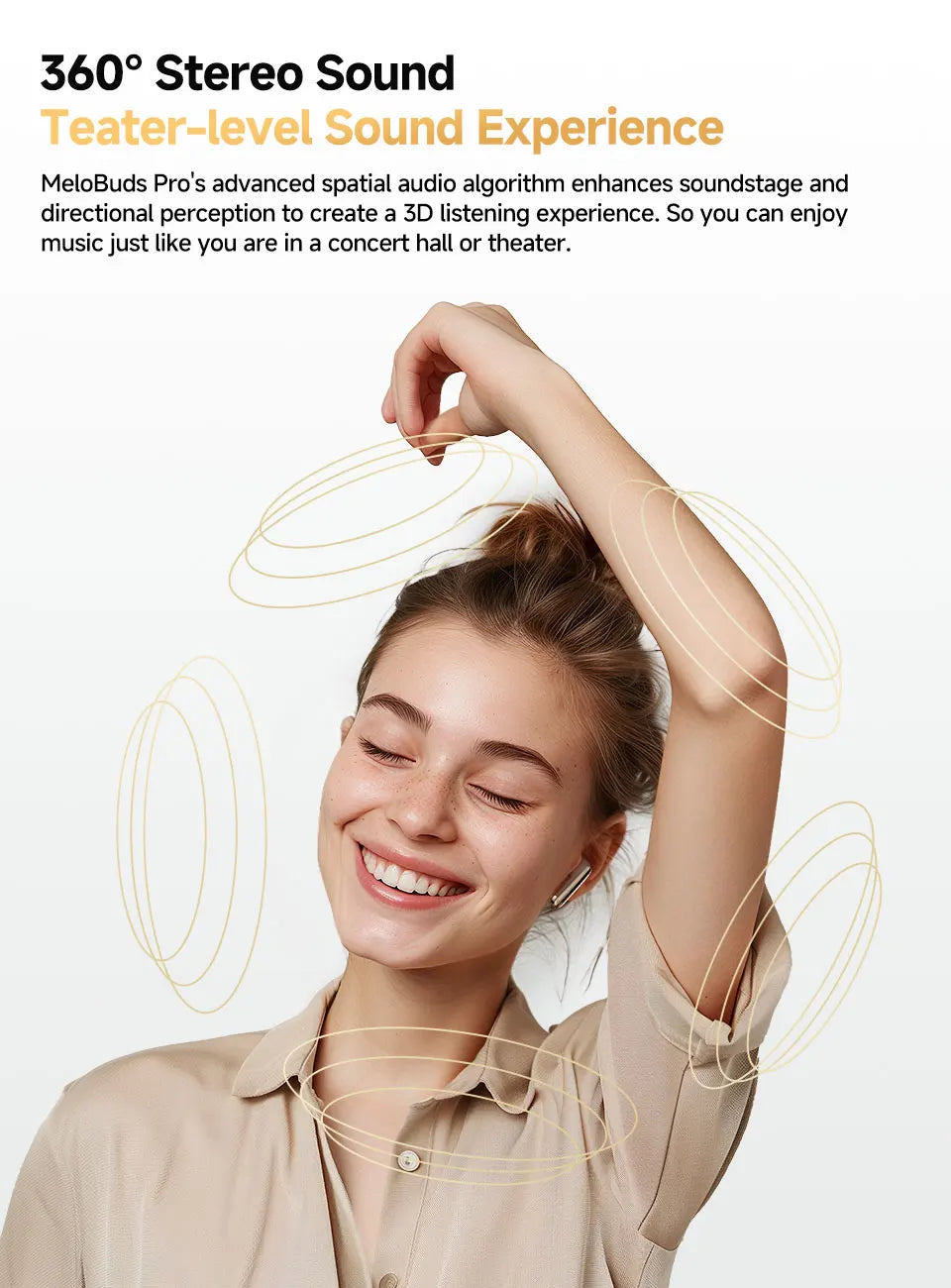 Fone de Ouvido QCY MeloBuds Pro Bluetooth 5.3 Cancelamento de Ruído ANC 46dB Hi-Res LDAC Sensor de Uso 6 Mics Chamadas HD Bateria 34h Multiponto Original